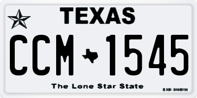 TX license plate CCM1545