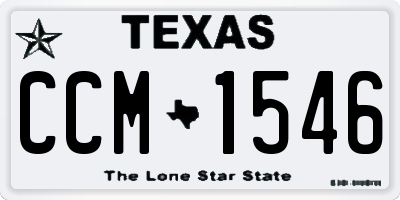 TX license plate CCM1546
