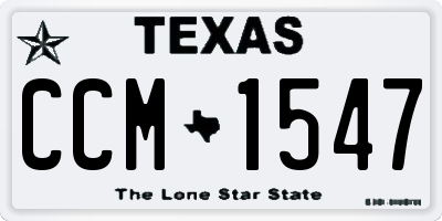 TX license plate CCM1547