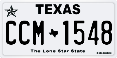 TX license plate CCM1548