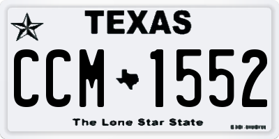 TX license plate CCM1552