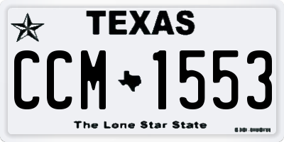 TX license plate CCM1553