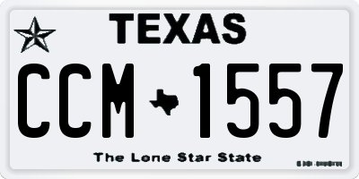 TX license plate CCM1557