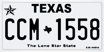 TX license plate CCM1558