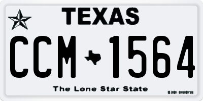 TX license plate CCM1564