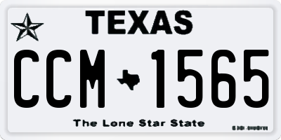 TX license plate CCM1565