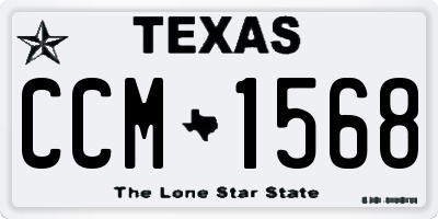 TX license plate CCM1568