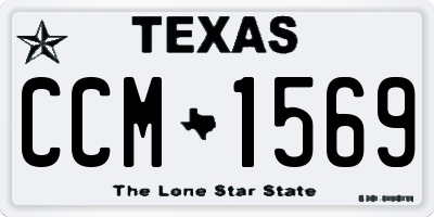 TX license plate CCM1569