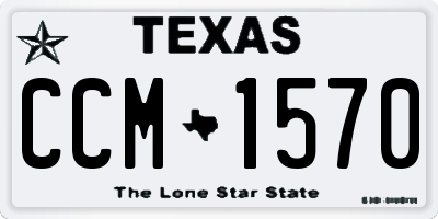 TX license plate CCM1570