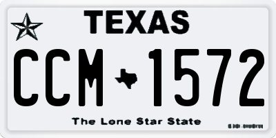 TX license plate CCM1572