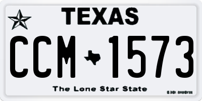 TX license plate CCM1573