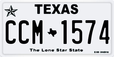 TX license plate CCM1574