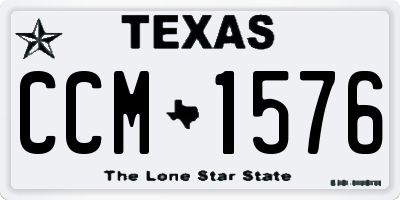 TX license plate CCM1576