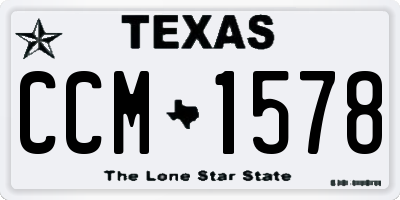 TX license plate CCM1578