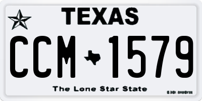 TX license plate CCM1579