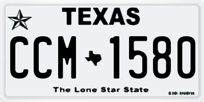 TX license plate CCM1580