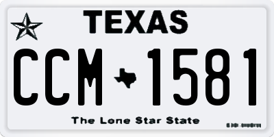 TX license plate CCM1581