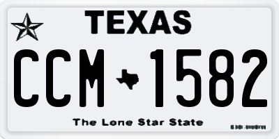 TX license plate CCM1582