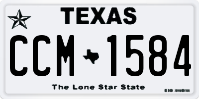TX license plate CCM1584