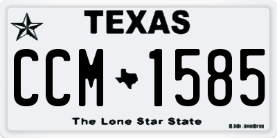 TX license plate CCM1585