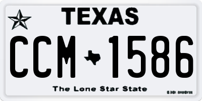 TX license plate CCM1586