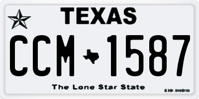 TX license plate CCM1587