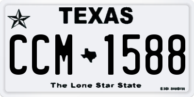 TX license plate CCM1588