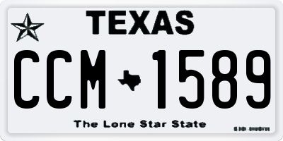 TX license plate CCM1589