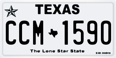 TX license plate CCM1590