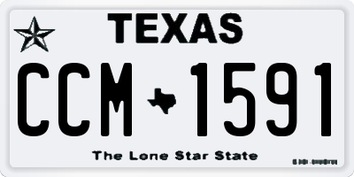 TX license plate CCM1591