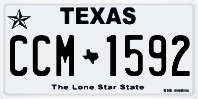 TX license plate CCM1592