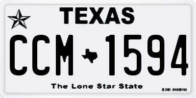 TX license plate CCM1594