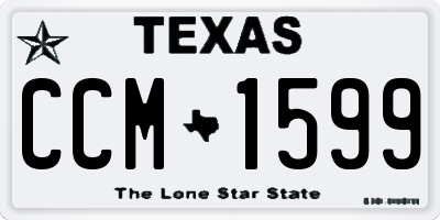 TX license plate CCM1599