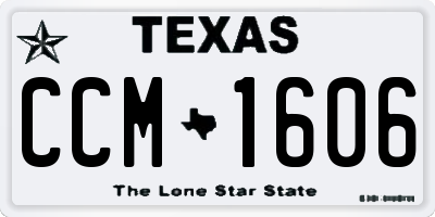 TX license plate CCM1606