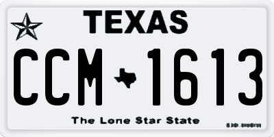 TX license plate CCM1613