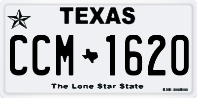 TX license plate CCM1620