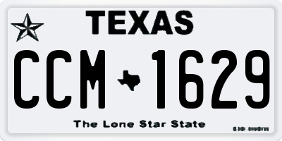 TX license plate CCM1629