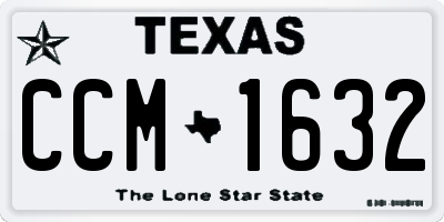 TX license plate CCM1632