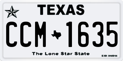 TX license plate CCM1635