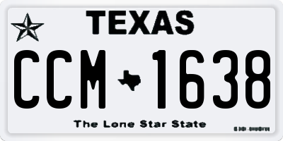 TX license plate CCM1638