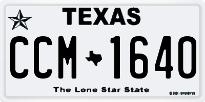 TX license plate CCM1640