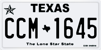TX license plate CCM1645