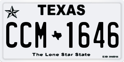 TX license plate CCM1646