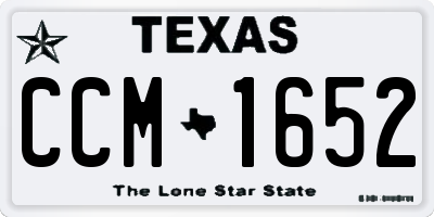 TX license plate CCM1652