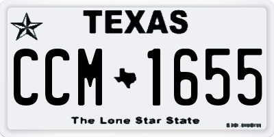 TX license plate CCM1655