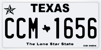 TX license plate CCM1656
