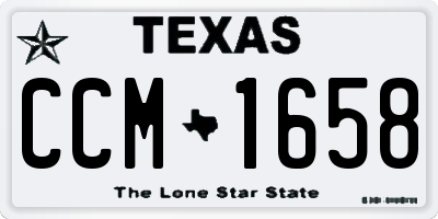 TX license plate CCM1658