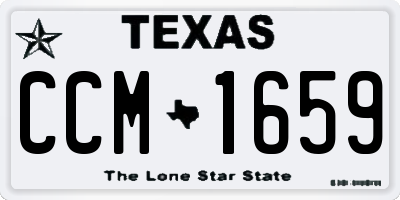 TX license plate CCM1659