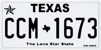 TX license plate CCM1673