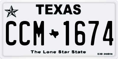 TX license plate CCM1674